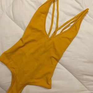Zaful Yellow One Piece Swimsuit